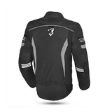 BELA Bradley Textile Motorcycle Touring Jacket UK Black Grey