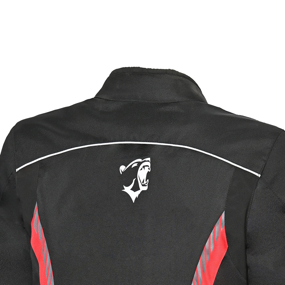 BELA Bradley Textile Motorbike Jacket Black Red