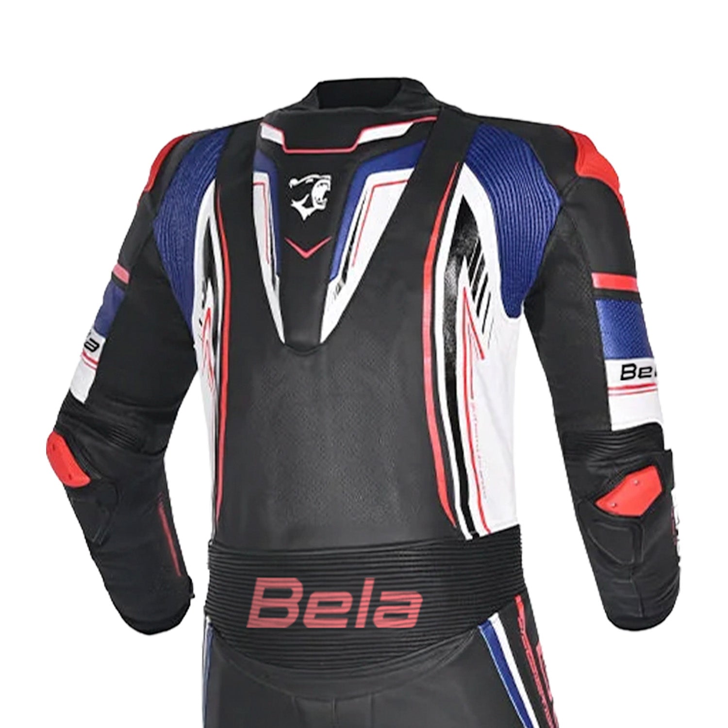 BELA Beast 1 PC Motorcycle Suit Black/White/Blue/Red