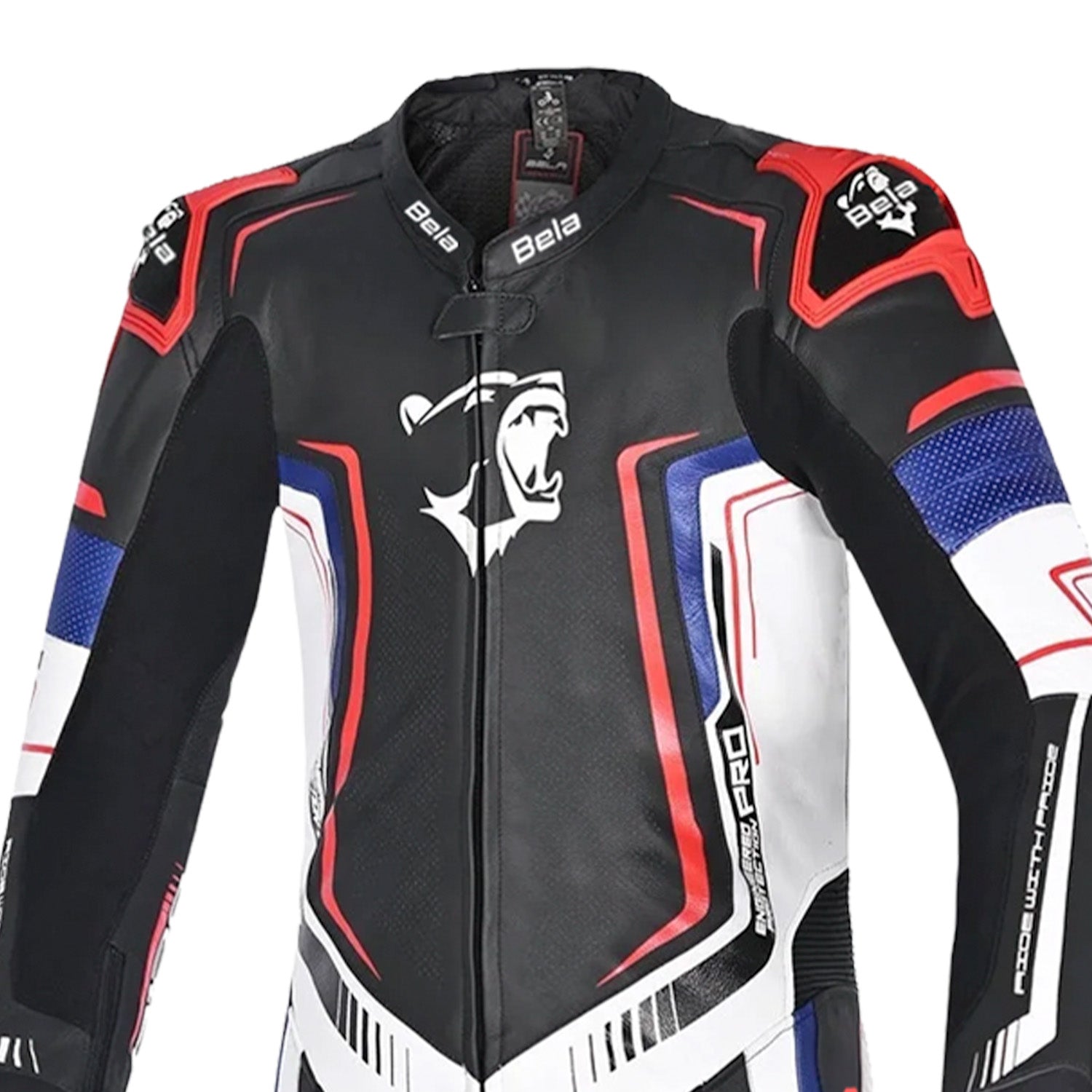 BELA Beast 1 PC Motorcycle Suit Black/White/Blue/Red