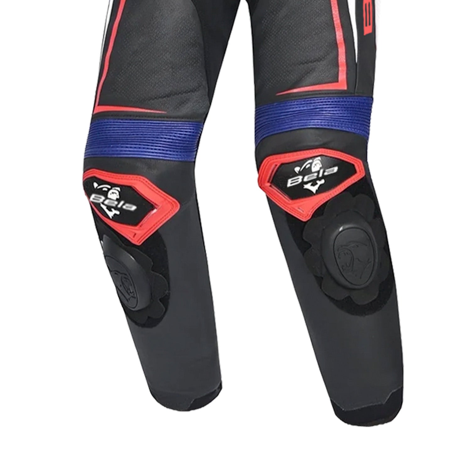 BELA Beast 1 PC Motorcycle Suit Black/White/Blue/Red
