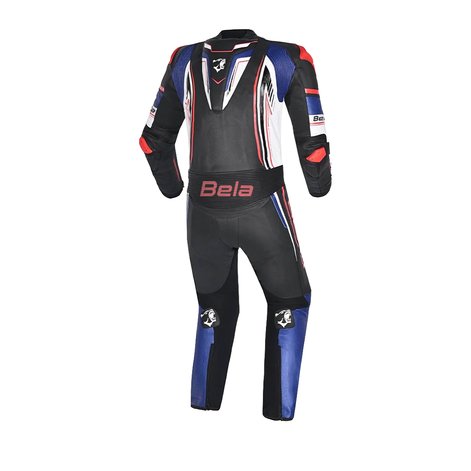 BELA Beast 1 PC Motorcycle Suit Black/White/Blue/Red
