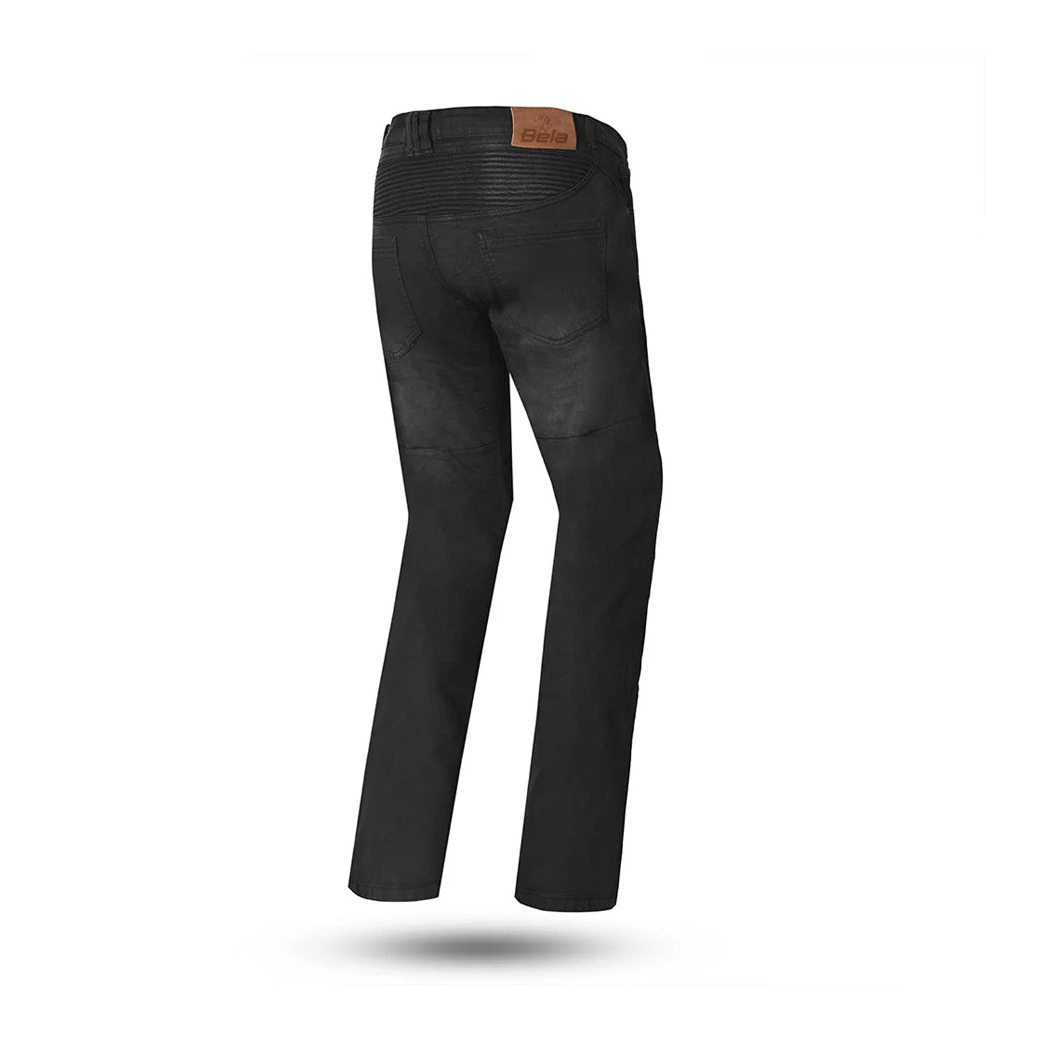 BELA BOSTON MEN MOTORCYCLE DENIM JEANS 30L BLACK SPRAY