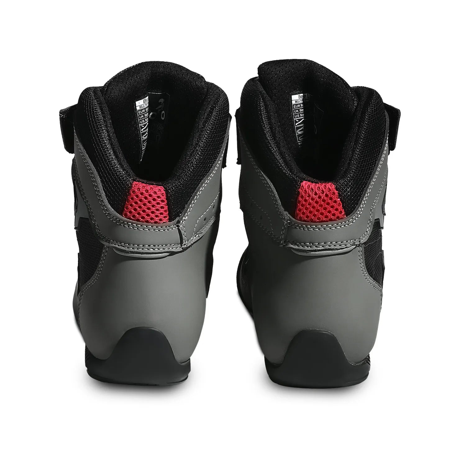BELA TROPHY SHORT MOTORCYCLE BOOTS GREY BLACK