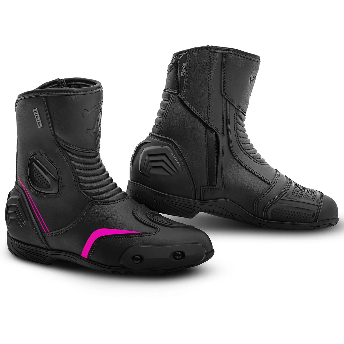 BELA FASTER 2.0 LADY MOTORCYCLE RACING BOOTS BLACK PINK