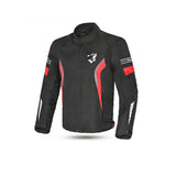 BELA Bradley Textile Motorbike Jacket Black Red