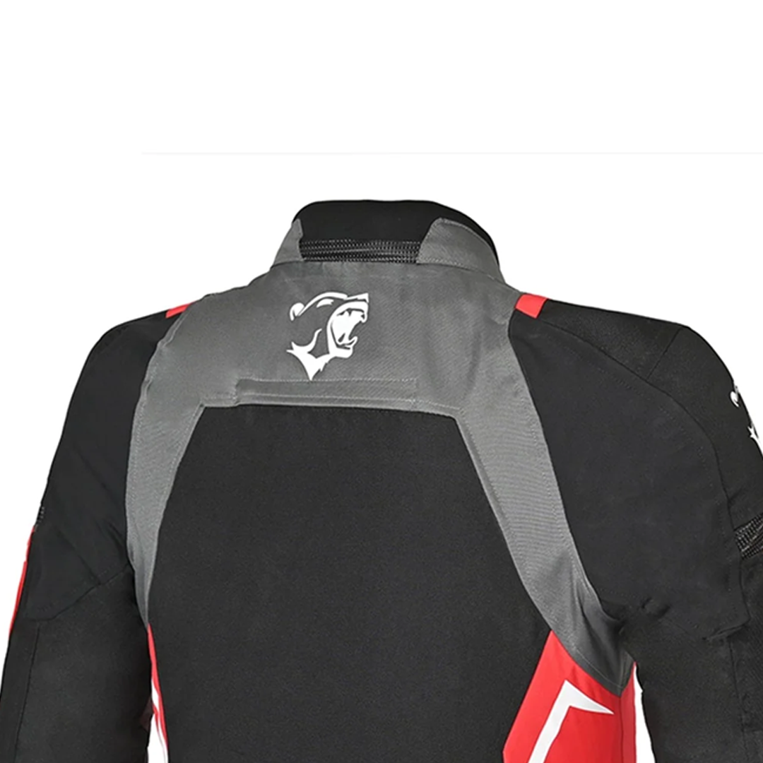 BELA Cordaniel Textile Motorcycle 4 Seasons Jacket Black Dark Gray Red
