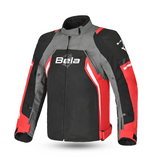 BELA Cordaniel Textile Motorcycle 4 Seasons Jacket Black Dark Gray Red
