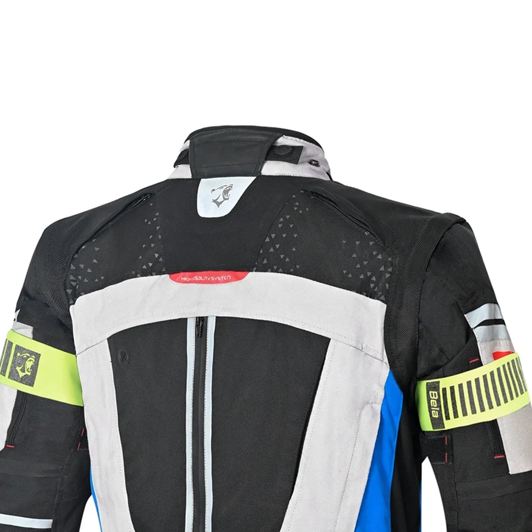 BELA CROSSROAD EXTREME WP 3 IN 1 MEN MOTORCYCLE JACKET ICE BLUE BLACK