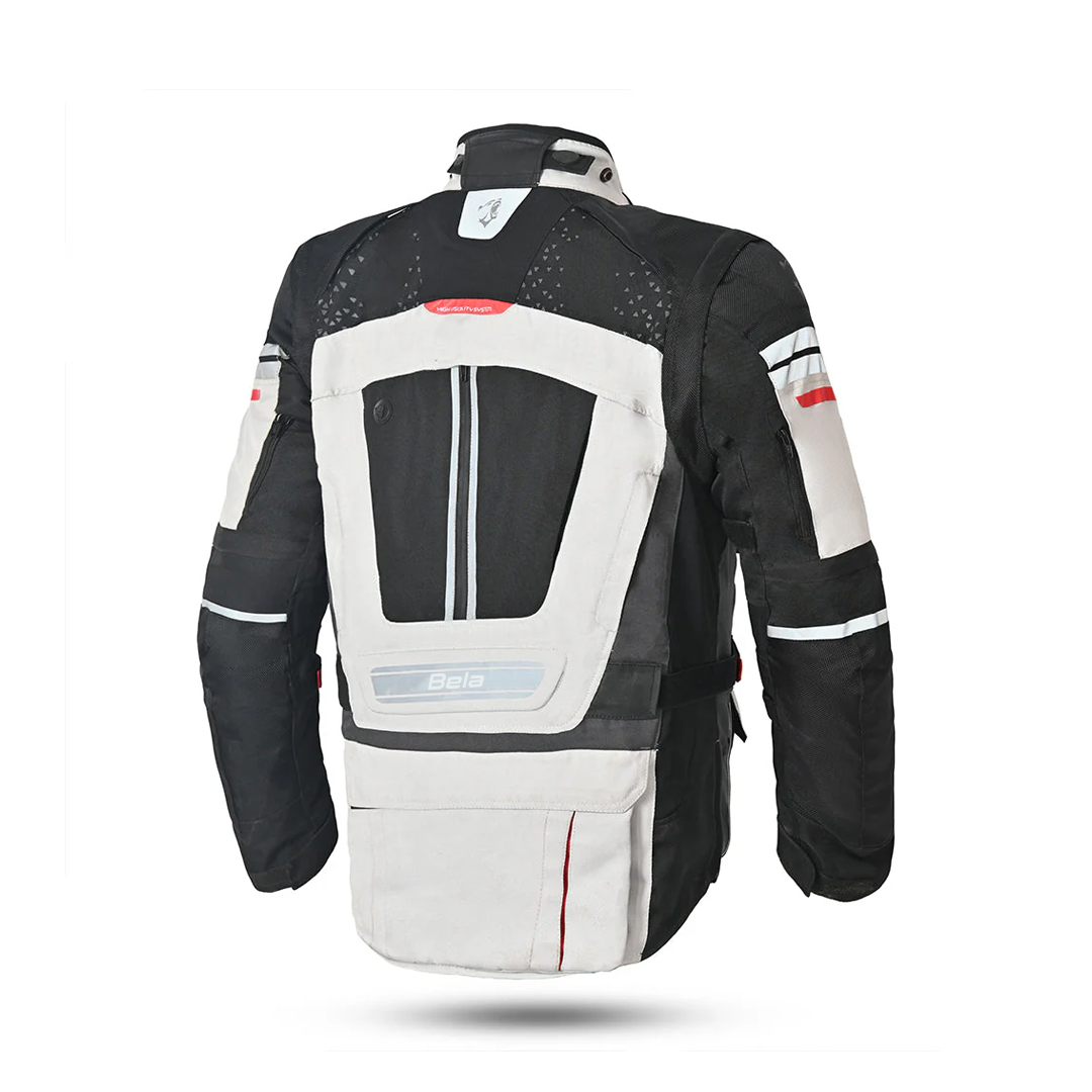 BELA Crossroad Extreme Winter Motorcycle Jacket Ice Grey Black