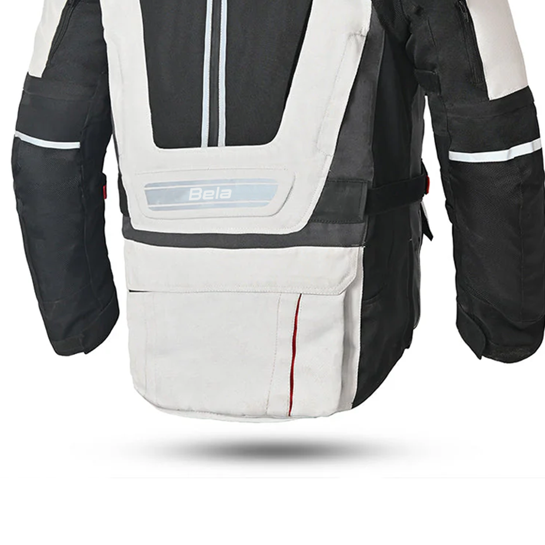 BELA Crossroad Extreme Winter Motorcycle Jacket Ice Grey Black