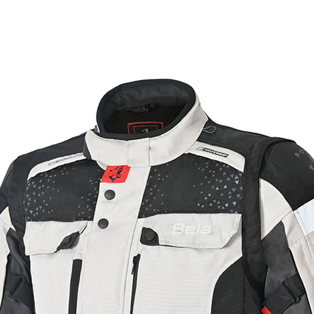 BELA Crossroad Extreme Winter Motorcycle Jacket Ice Grey Black
