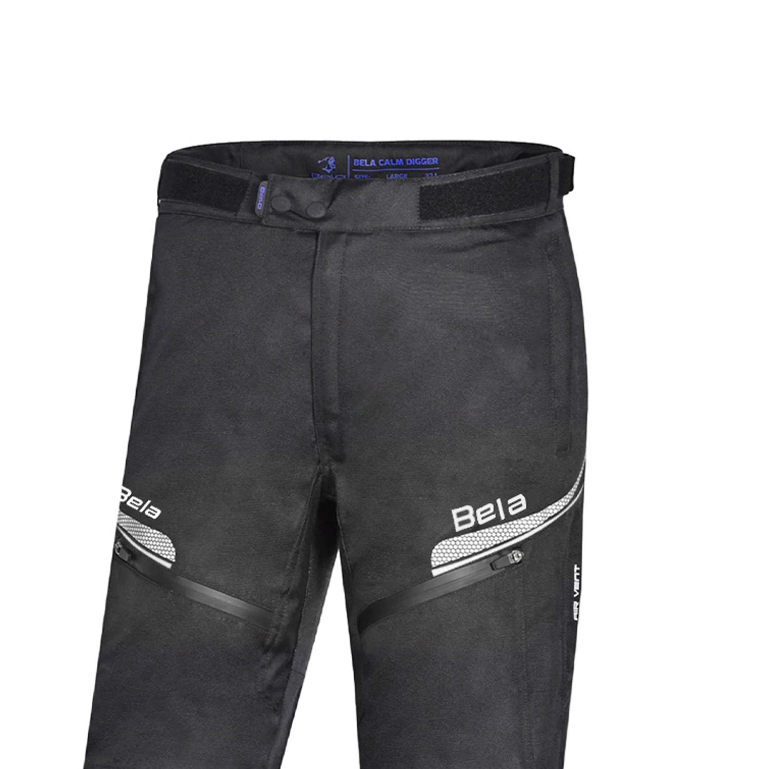 BELA Calm Digger Mens Adventure Motorcycle Pant Black/Blue 32L