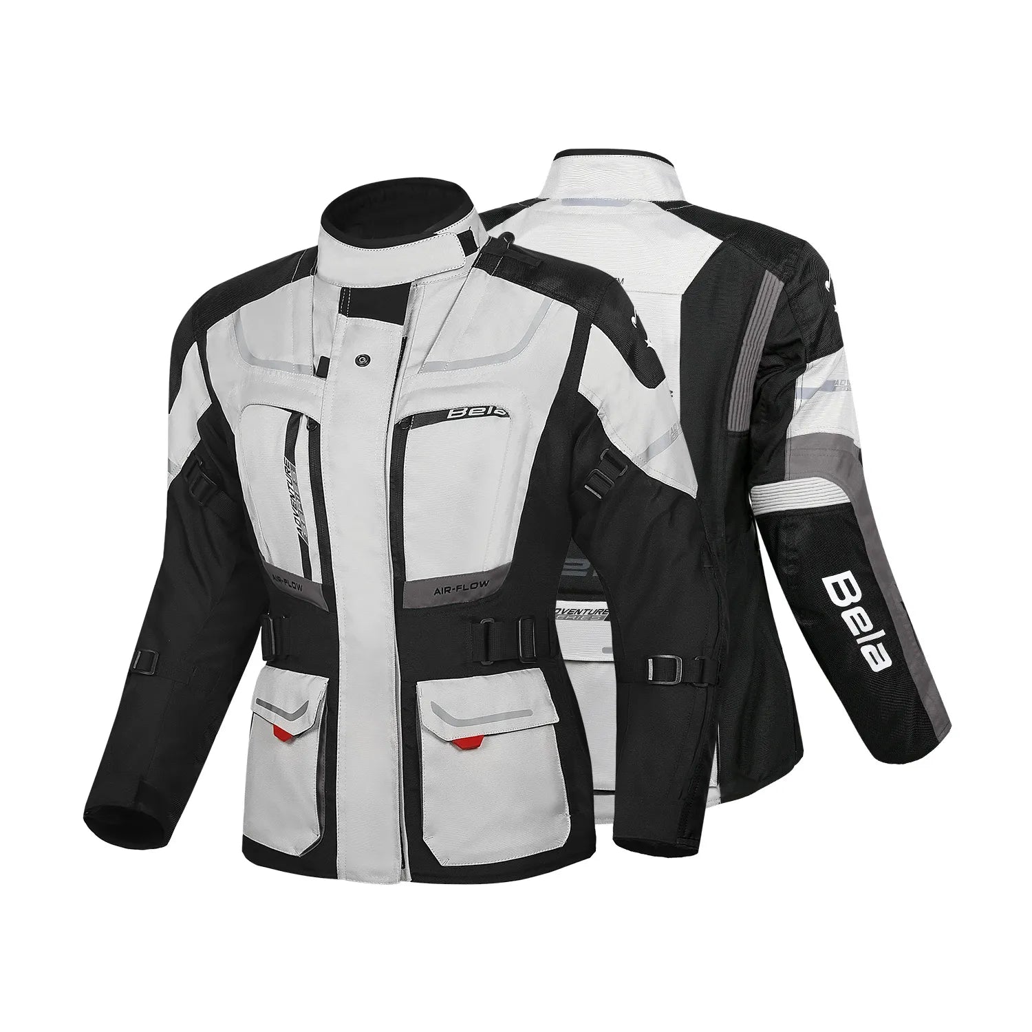 BELA TRANSFORMER LADY 3IN1 MOTORCYCLE TOURING JACKET ICE GREY BLACK