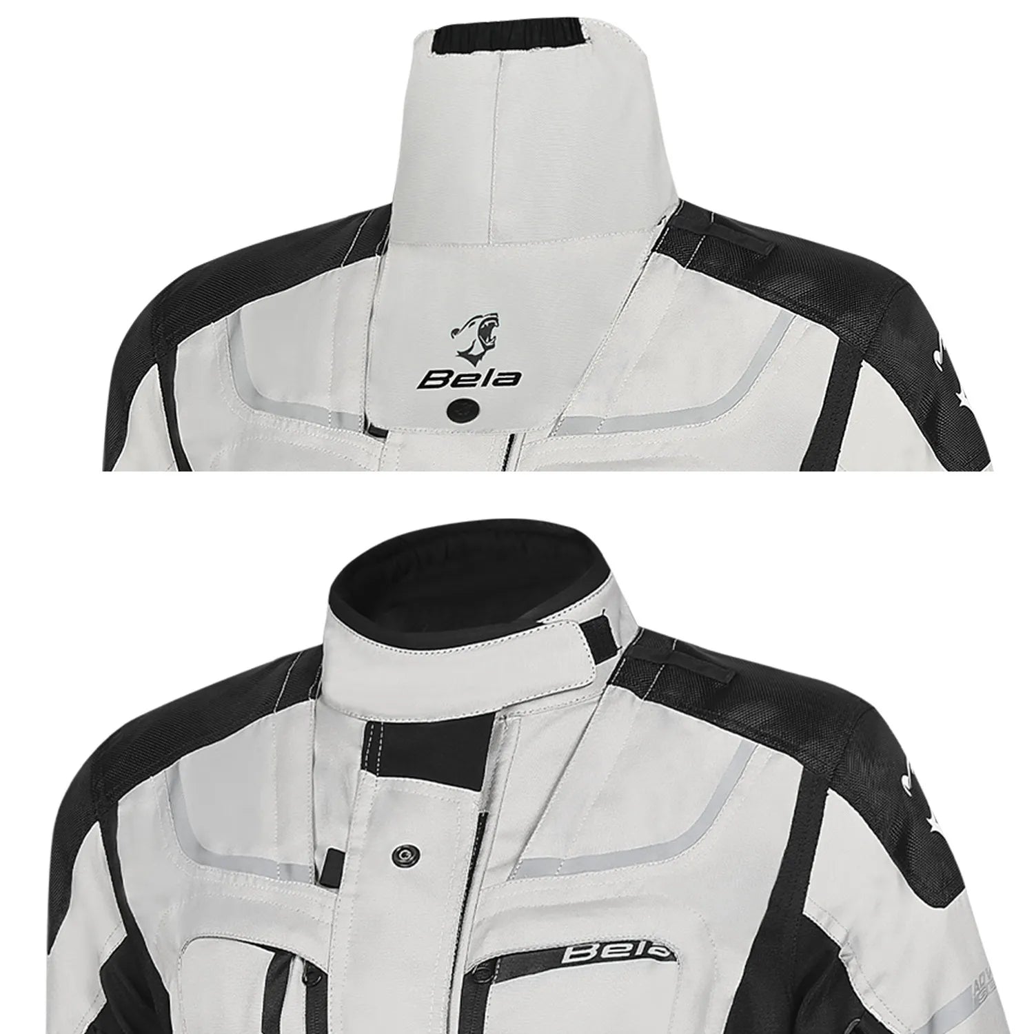 BELA TRANSFORMER LADY 3IN1 MOTORCYCLE TOURING JACKET ICE GREY BLACK
