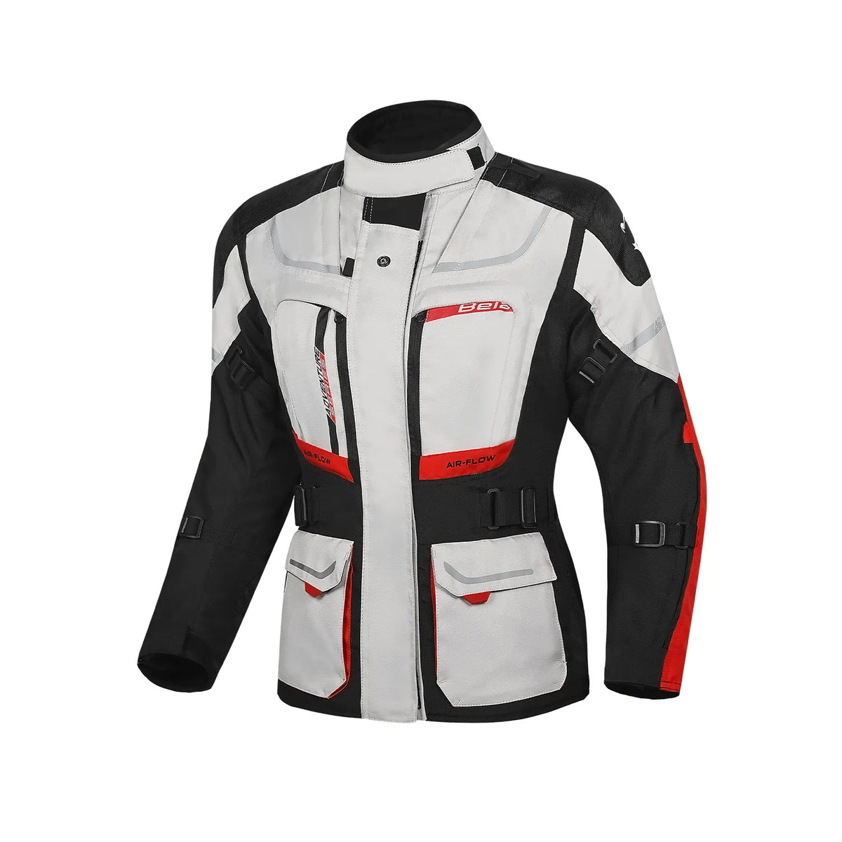 BELA TRANSFORMER LADY 3IN1 MOTORCYCLE TOURING JACKET ICE RED BLACK