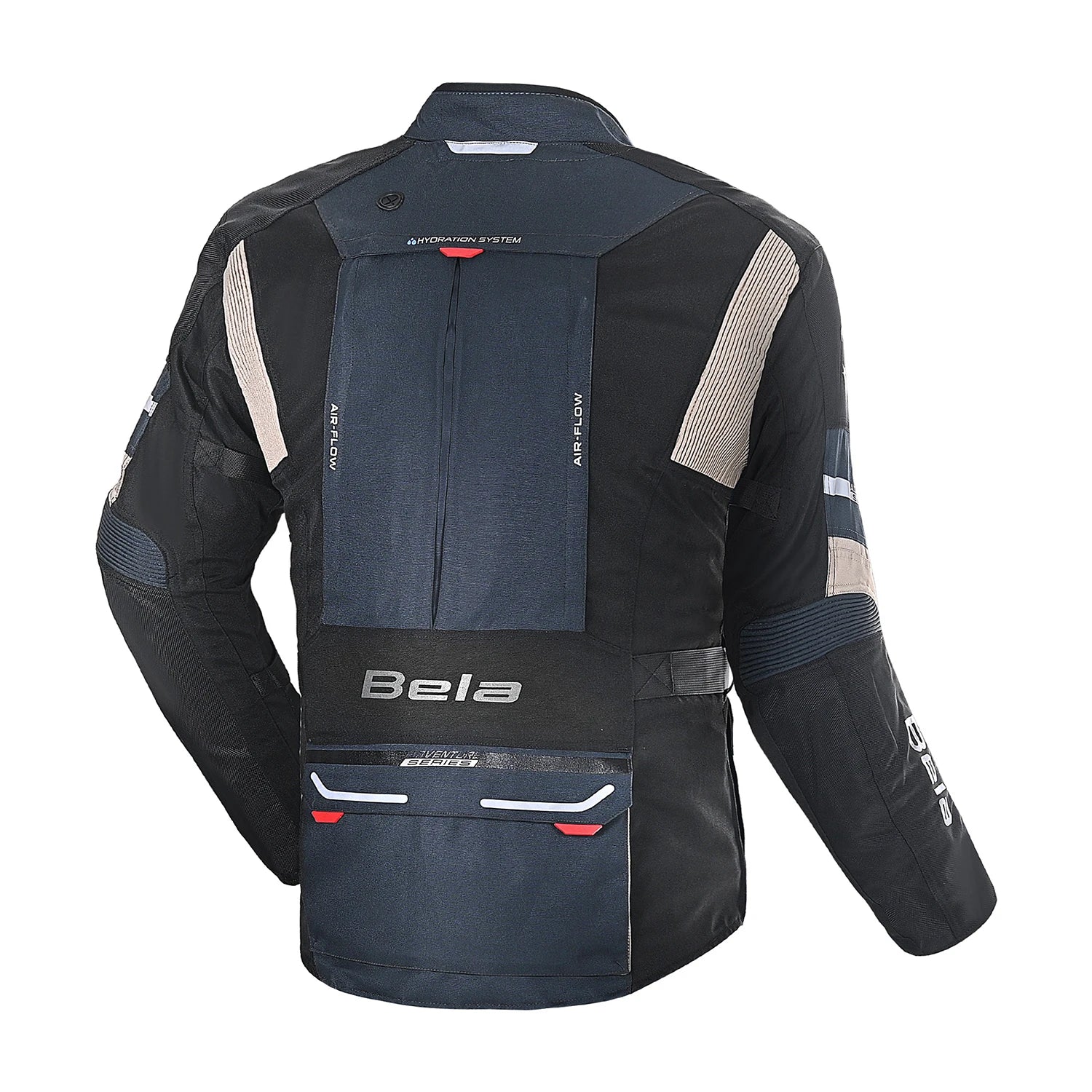 BELA TRANSFORMER MEN TEXTILE TOURING MOTORCYCLE JACKET NAVY SAND