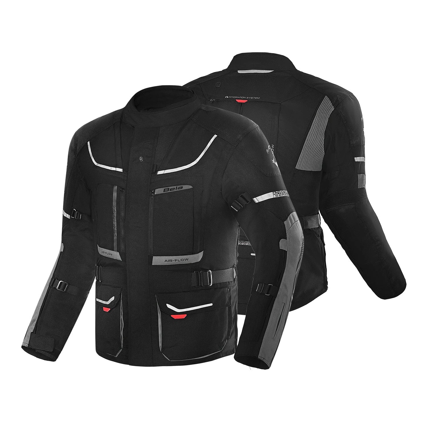 BELA TRANSFORMER 3IN1 MEN MOTOCYCLE TEXTILE JACKET BLACK ANTHRACITE