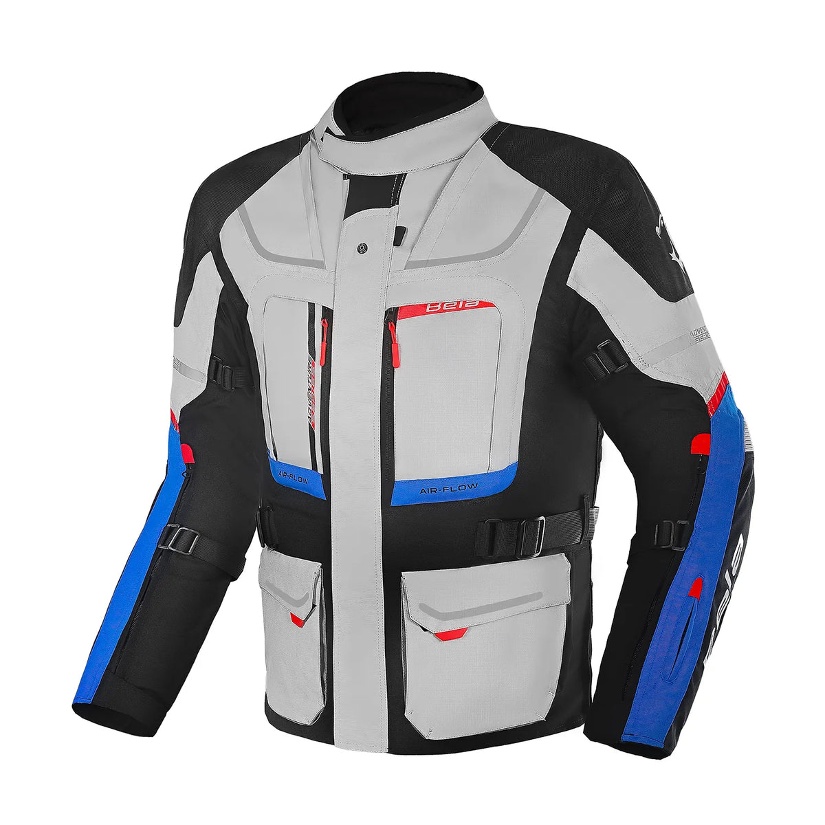 BELA TRANSFORMER MOTORCYCLE TOURING WATER-RESISTANT JACKET ICE BLACK BLUE