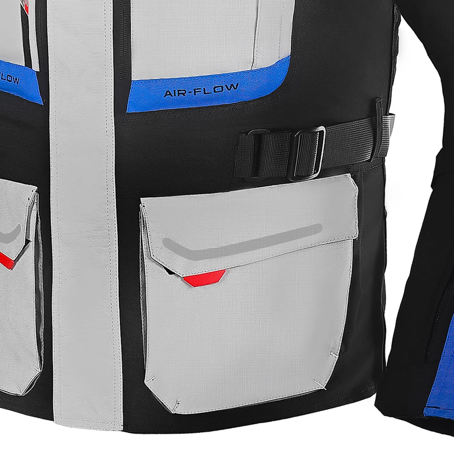BELA TRANSFORMER MOTORCYCLE TOURING WATER-RESISTANT JACKET ICE BLACK BLUE
