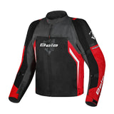 BELA Cordaniel Textile Motorcycle 4 Seasons Jacket Black Dark Gray Red