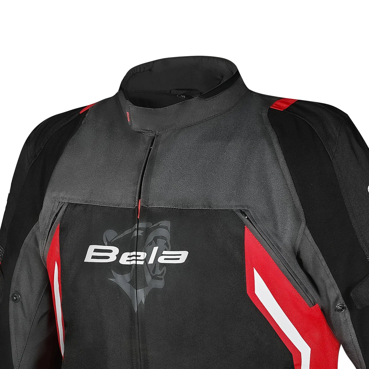 BELA Cordaniel Textile Motorcycle 4 Seasons Jacket Black Dark Gray Red