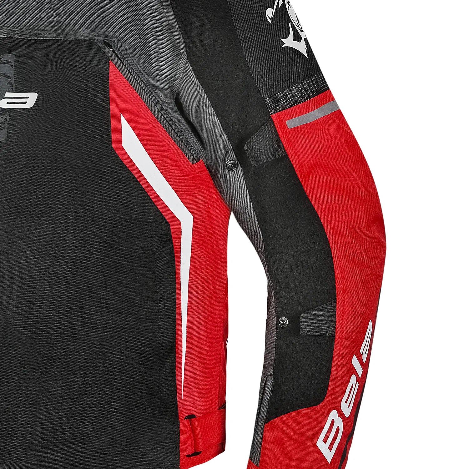 BELA Cordaniel Textile Motorcycle 4 Seasons Jacket Black Dark Gray Red