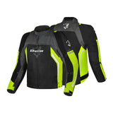 BELA Cordaniel Textile Motorcycle Jacket Men Black/Dark Gray/ Yellow Flouro