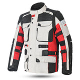 BELA CROSSROAD EXTREME WP 3 IN 1 MEN MOTORCYCLE JACKET ICE GREY RED