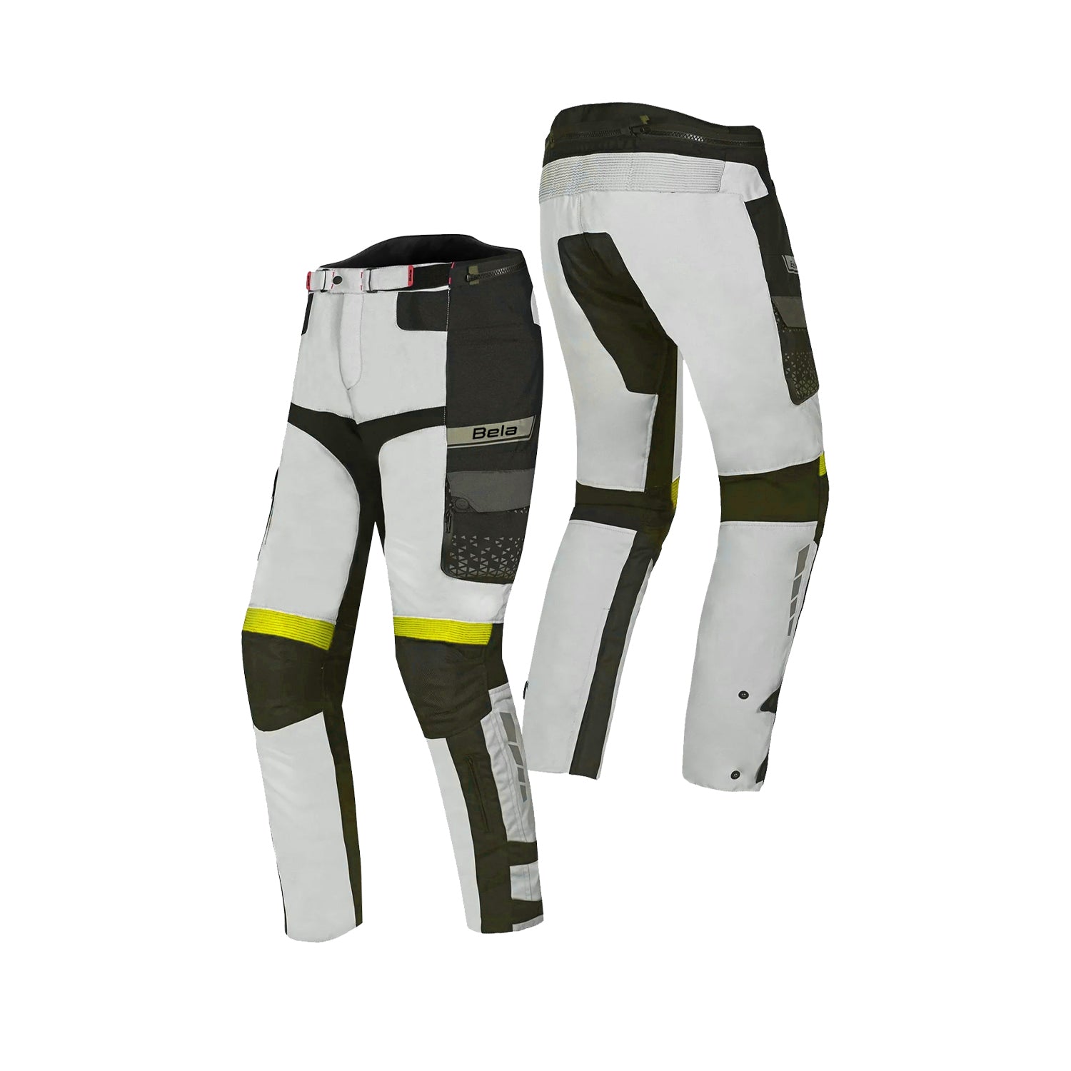BELA Crossroad Extreme WR 34LTextile Pant Ice Black Yellow Flouro