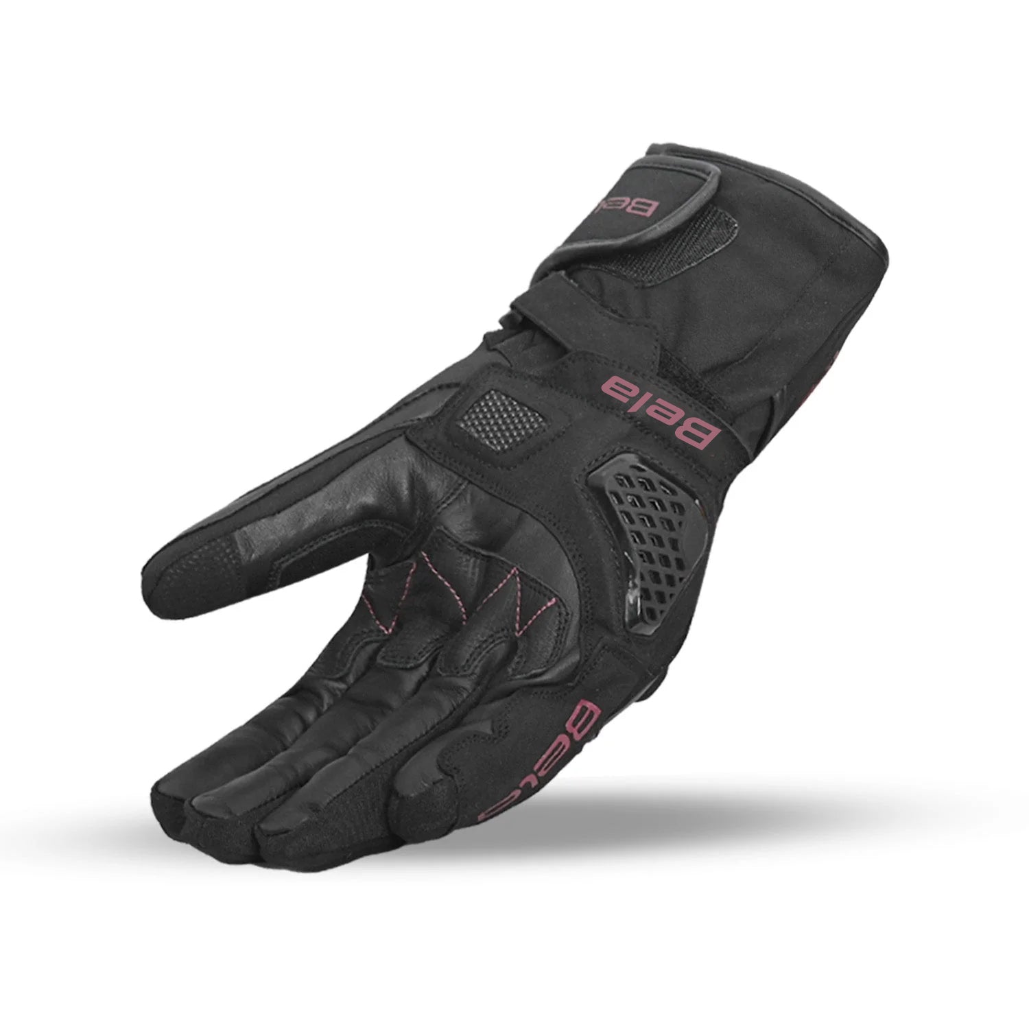 BELA Frost Shield Motorcycle Winter Gloves Black Burgundy
