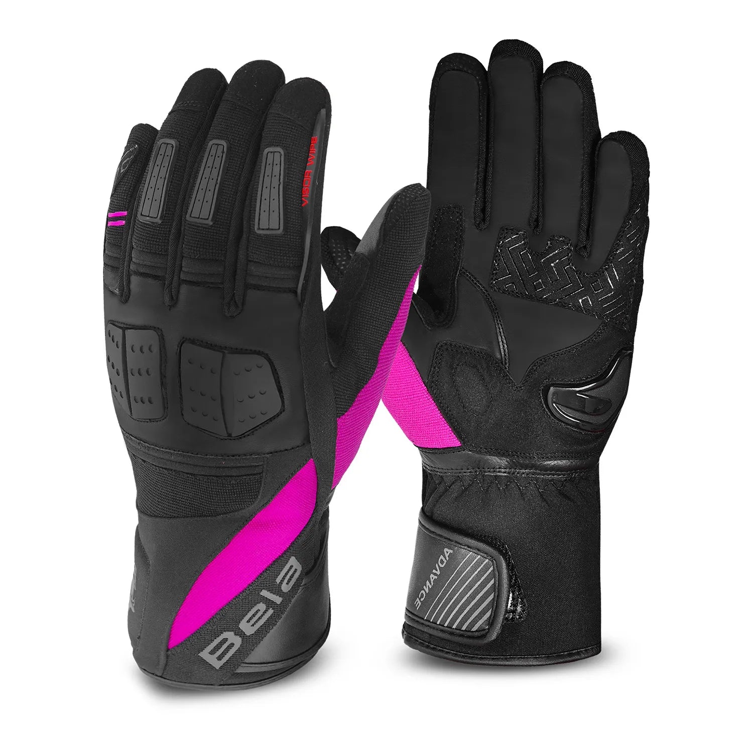 BELA HIGHWAY WOMEN WINTER MOTORCYCLE GLOVES BLACK PINK