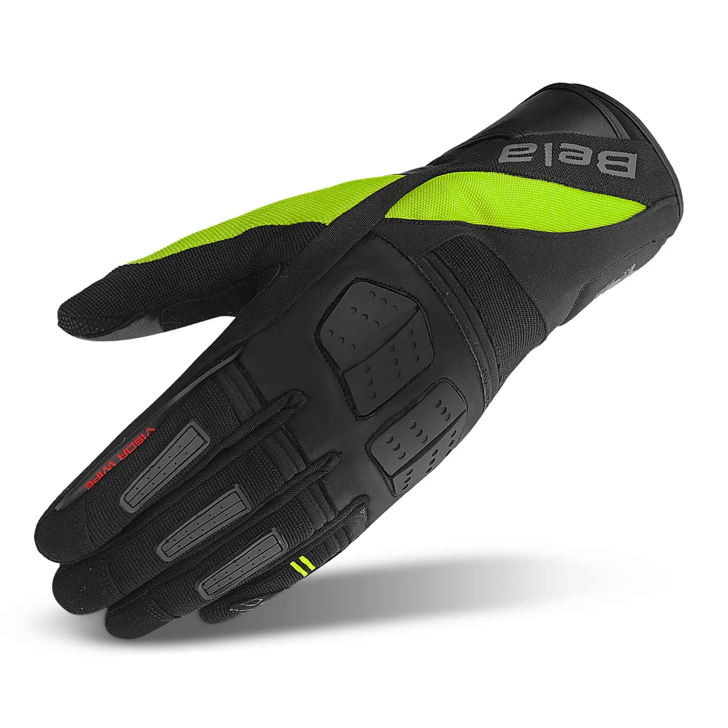 BELA - HIGHWAY WINTER WP LADY LEATHER GLOVE BLACK/FLUOR YELLOW