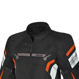 Bela Highland Man Textile Motorcycle Jacket Black Orange
