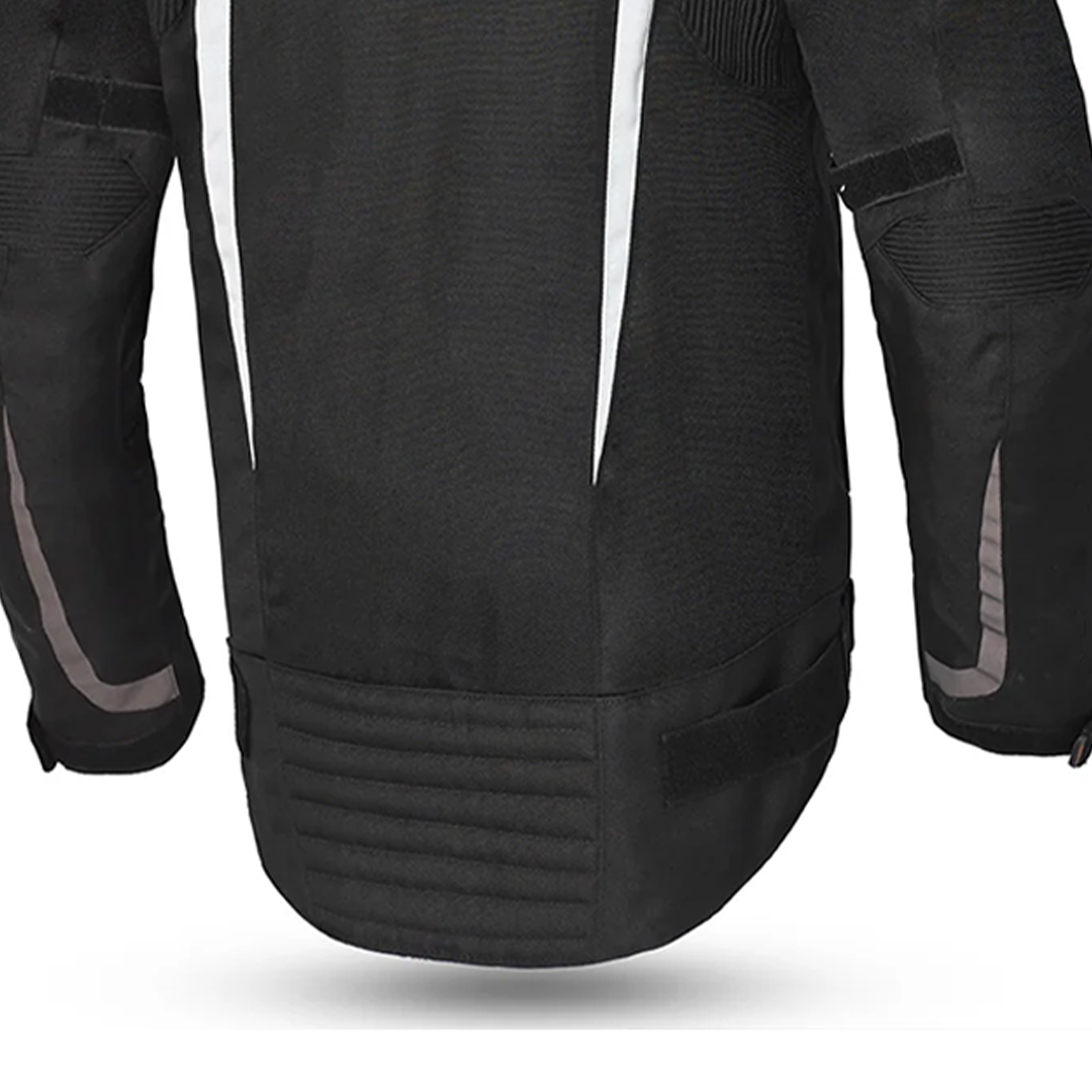 Bela Highland Man Textile Motorcycle Jacket Black Orange