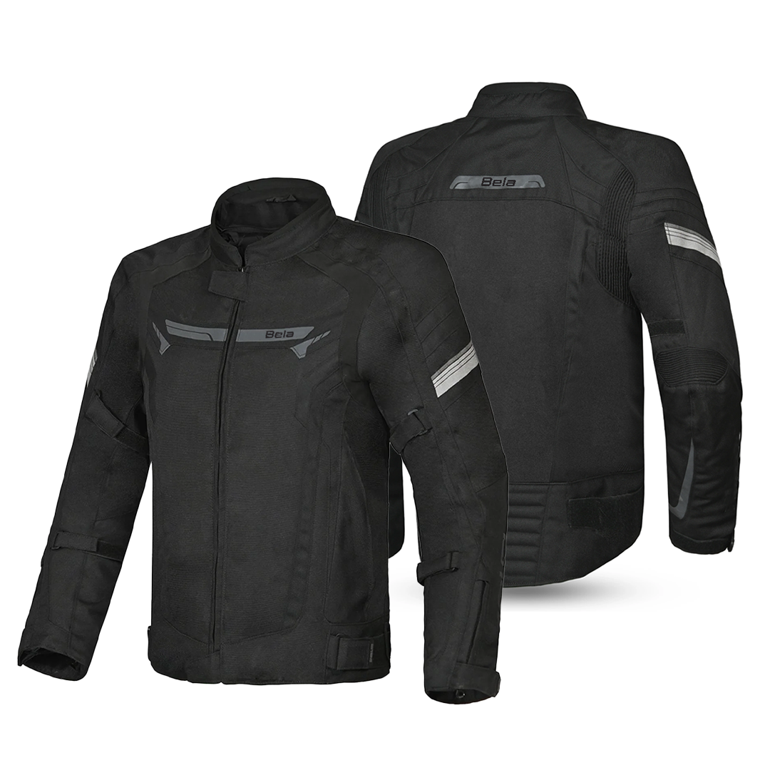 BELA HIGHLAND MAN MOTORCYCLE TEXTILE JACKET BLACK GREY