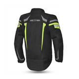 BELA HIGHLAND MAN MOTORCYCLE JACKET BLACK GREY YELLOW FLURO