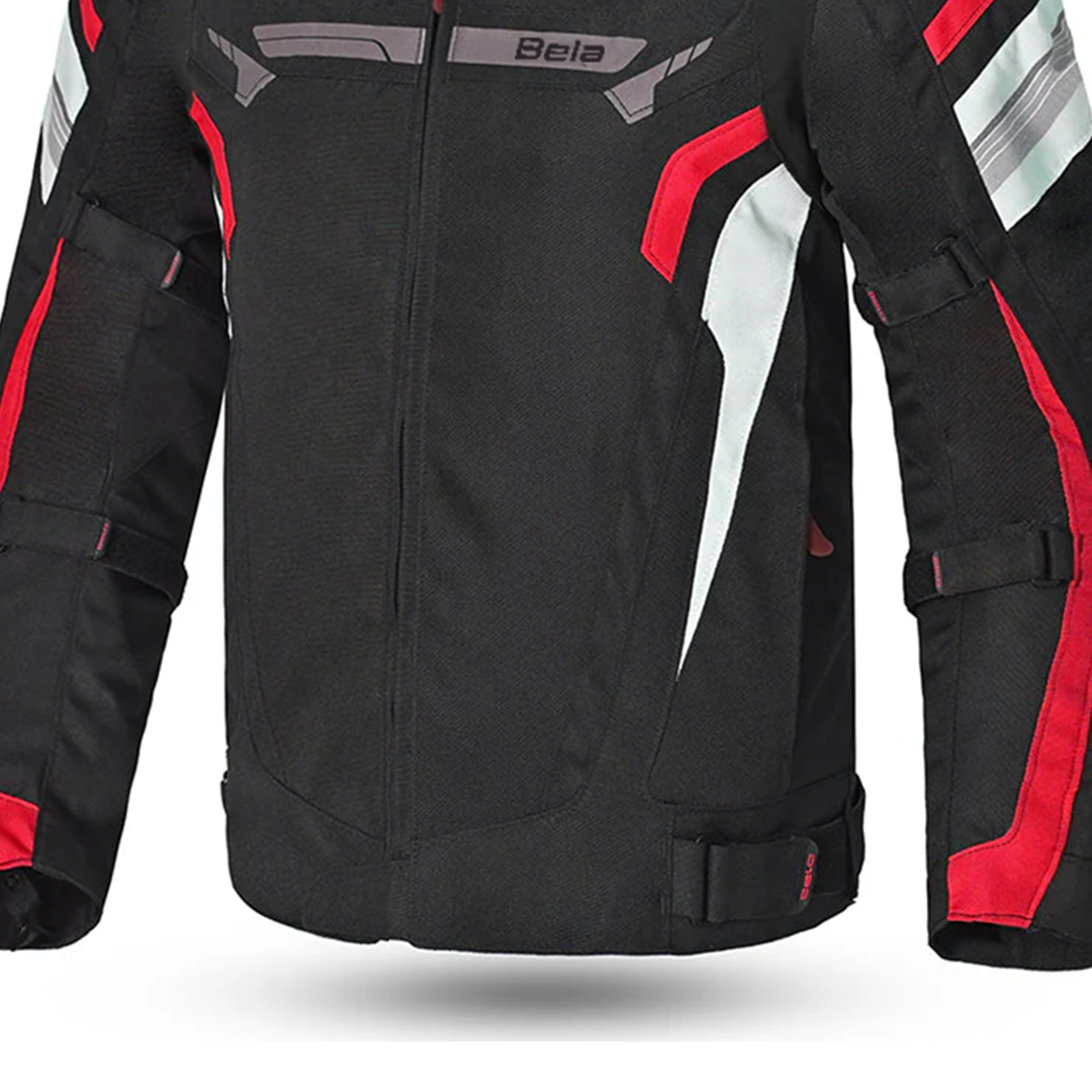 Bela Highland Man Textile Motorcycle Jacket  Black Red