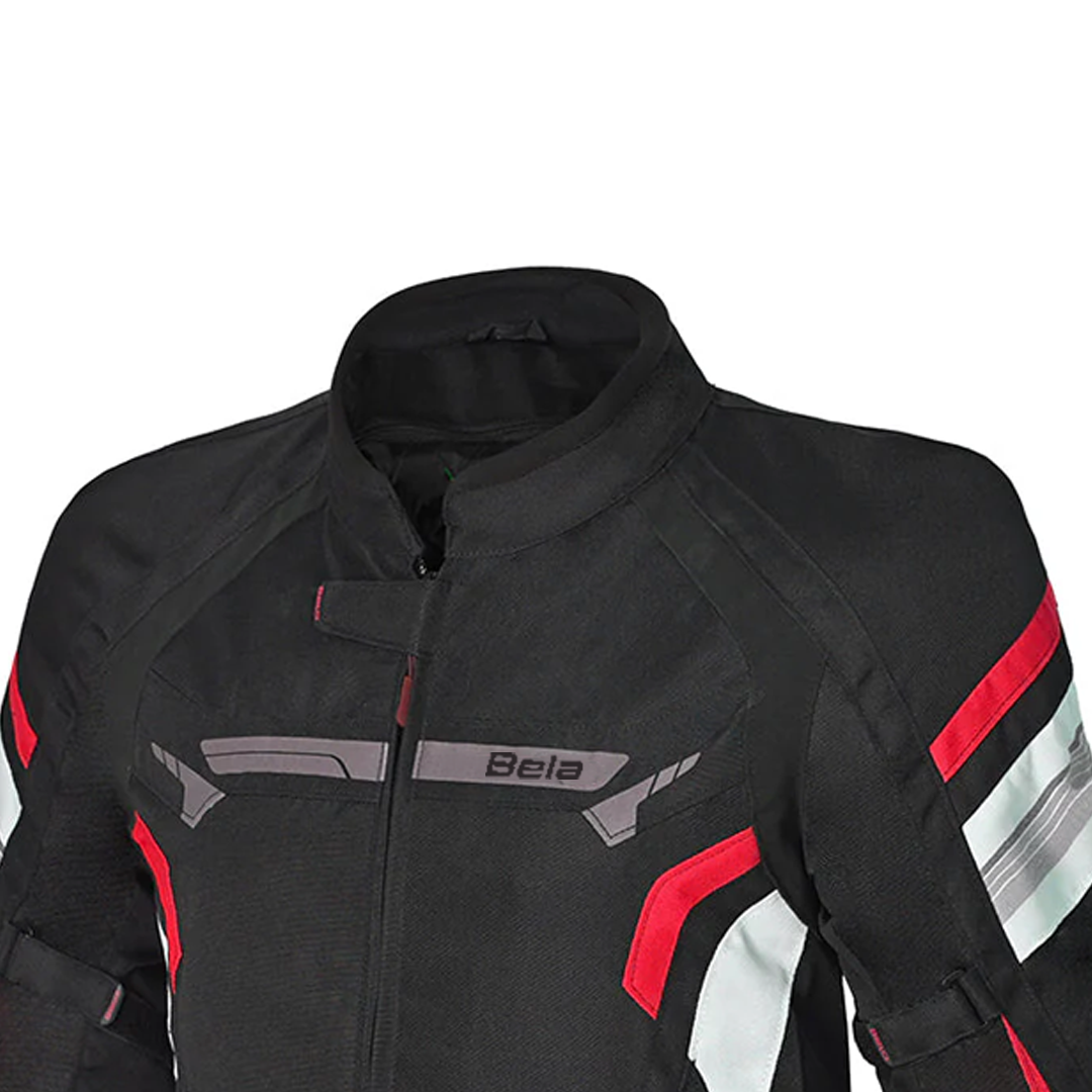 Bela Highland Man Textile Motorcycle Jacket  Black Red