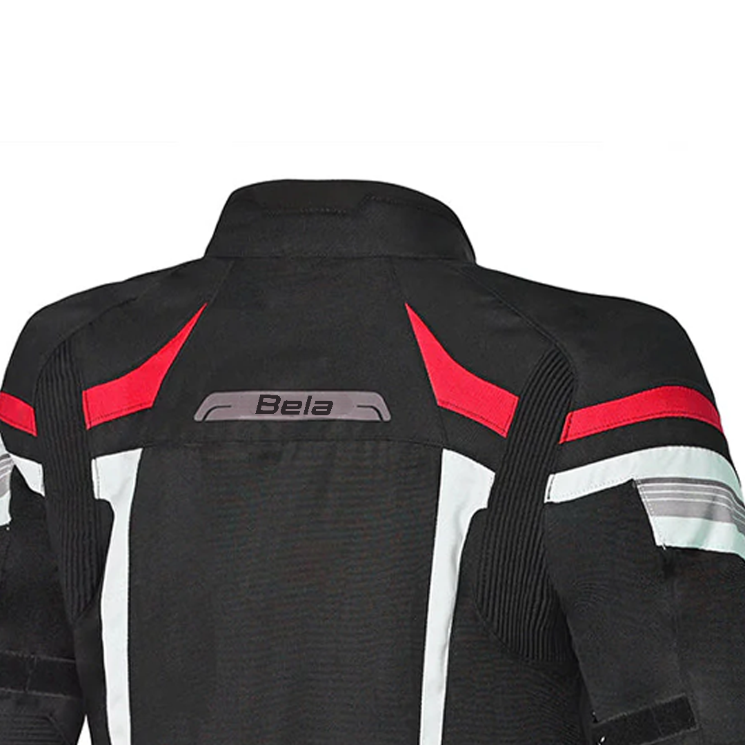 Bela Highland Man Textile Motorcycle Jacket  Black Red