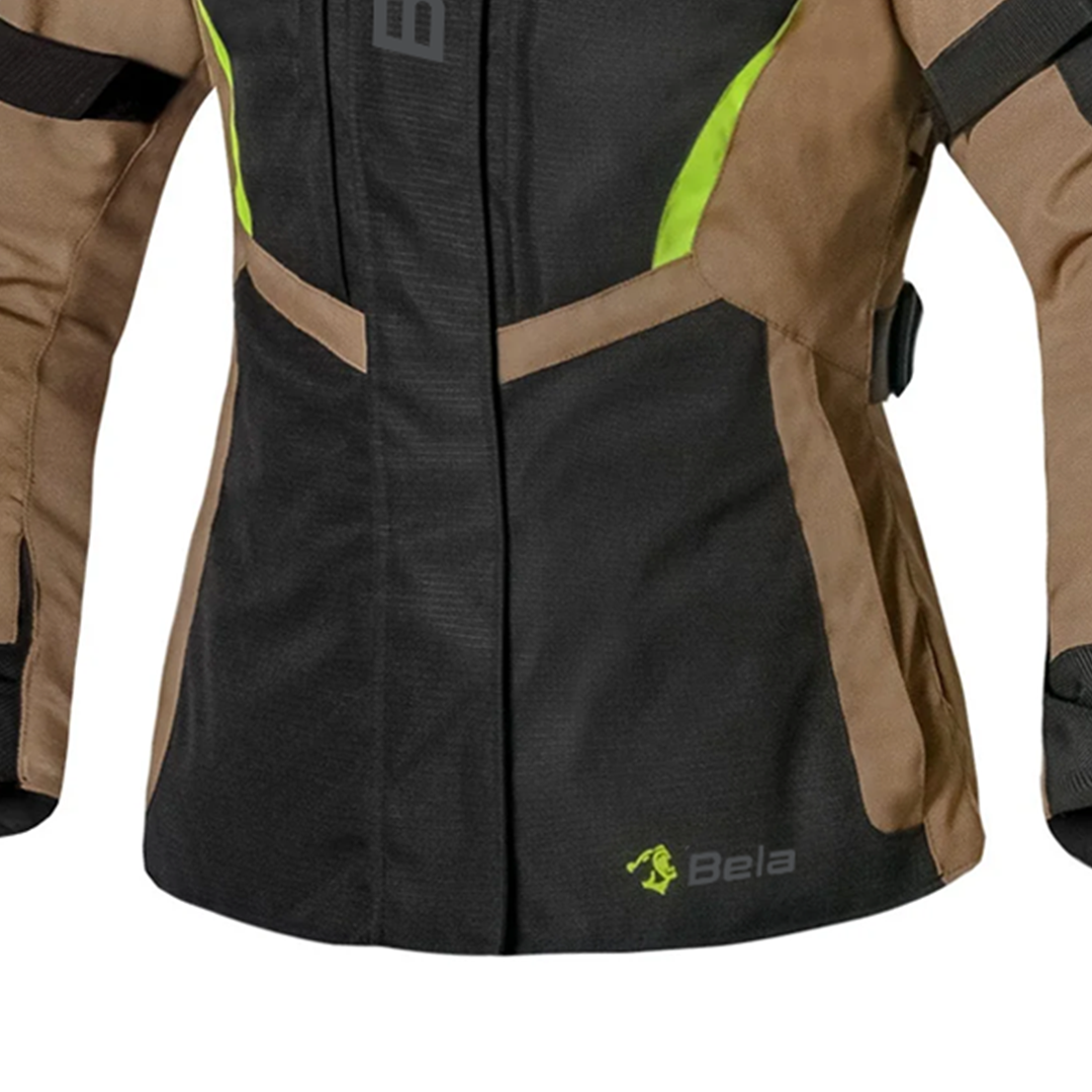 BELA Hurricane Lady 3in1 Motorcycle textile Jacket Black Sand yellow Fluro
