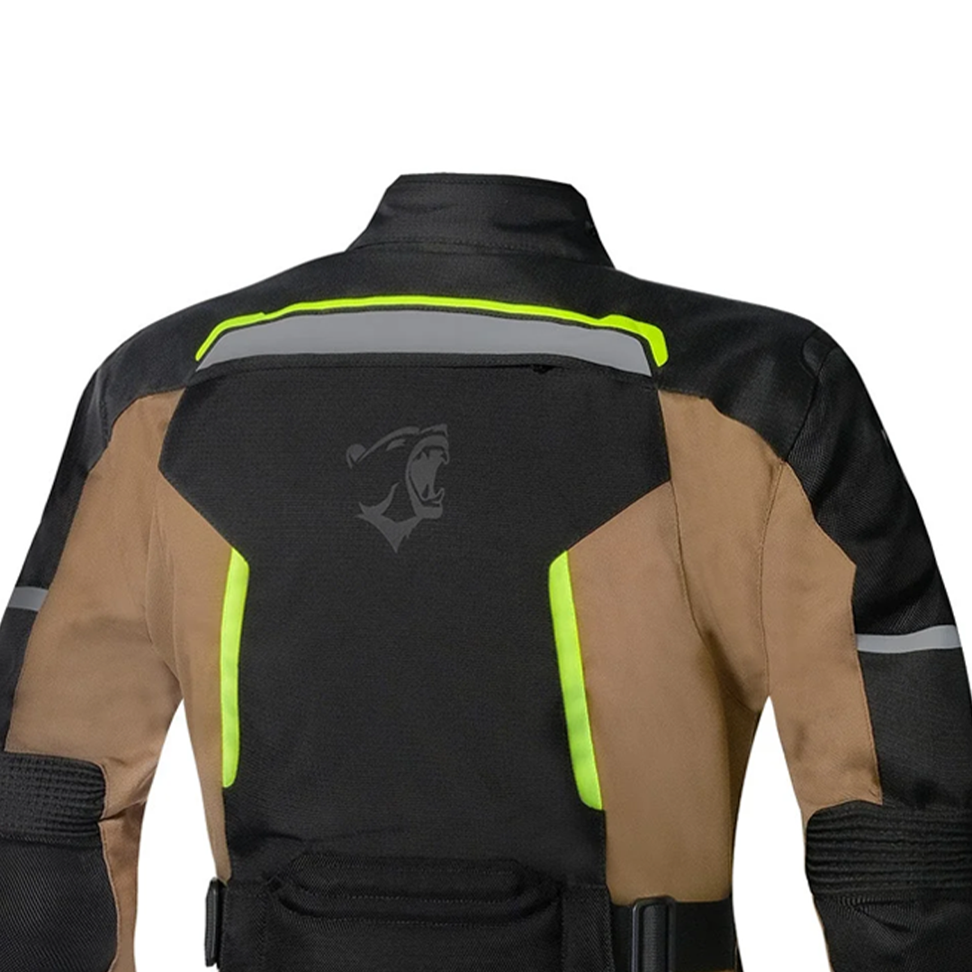 BELA Hurricane Lady 3in1 Motorcycle textile Jacket Black Sand yellow Fluro