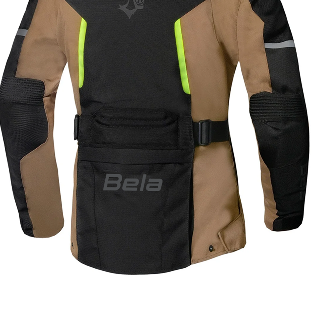 BELA Hurricane Lady 3in1 Motorcycle textile Jacket Black Sand yellow Fluro
