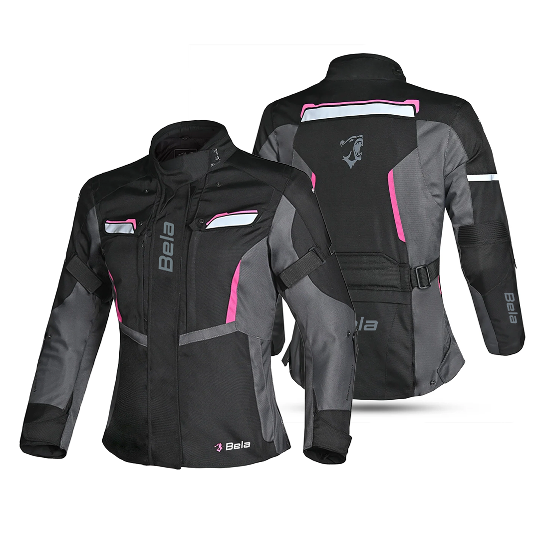 BELA Hurricane Lady Motorcycle Jacket Black Fuchsia