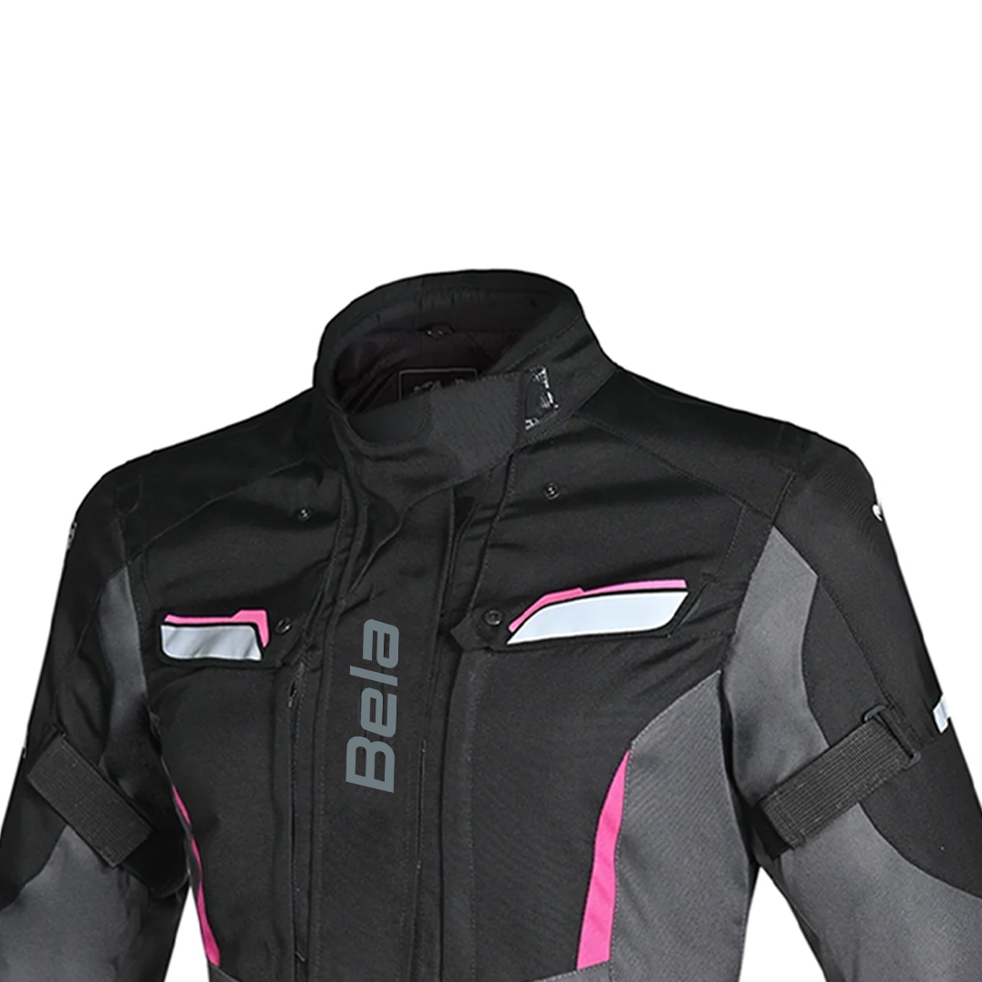 BELA Hurricane Lady Motorcycle Jacket Black Fuchsia