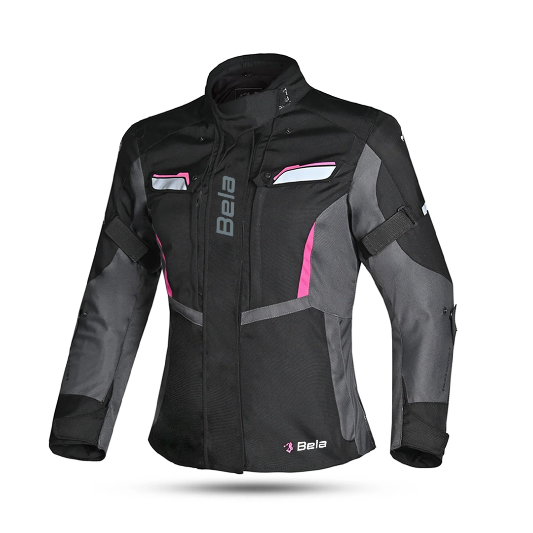 BELA Hurricane Lady Motorcycle Jacket Black Fuchsia