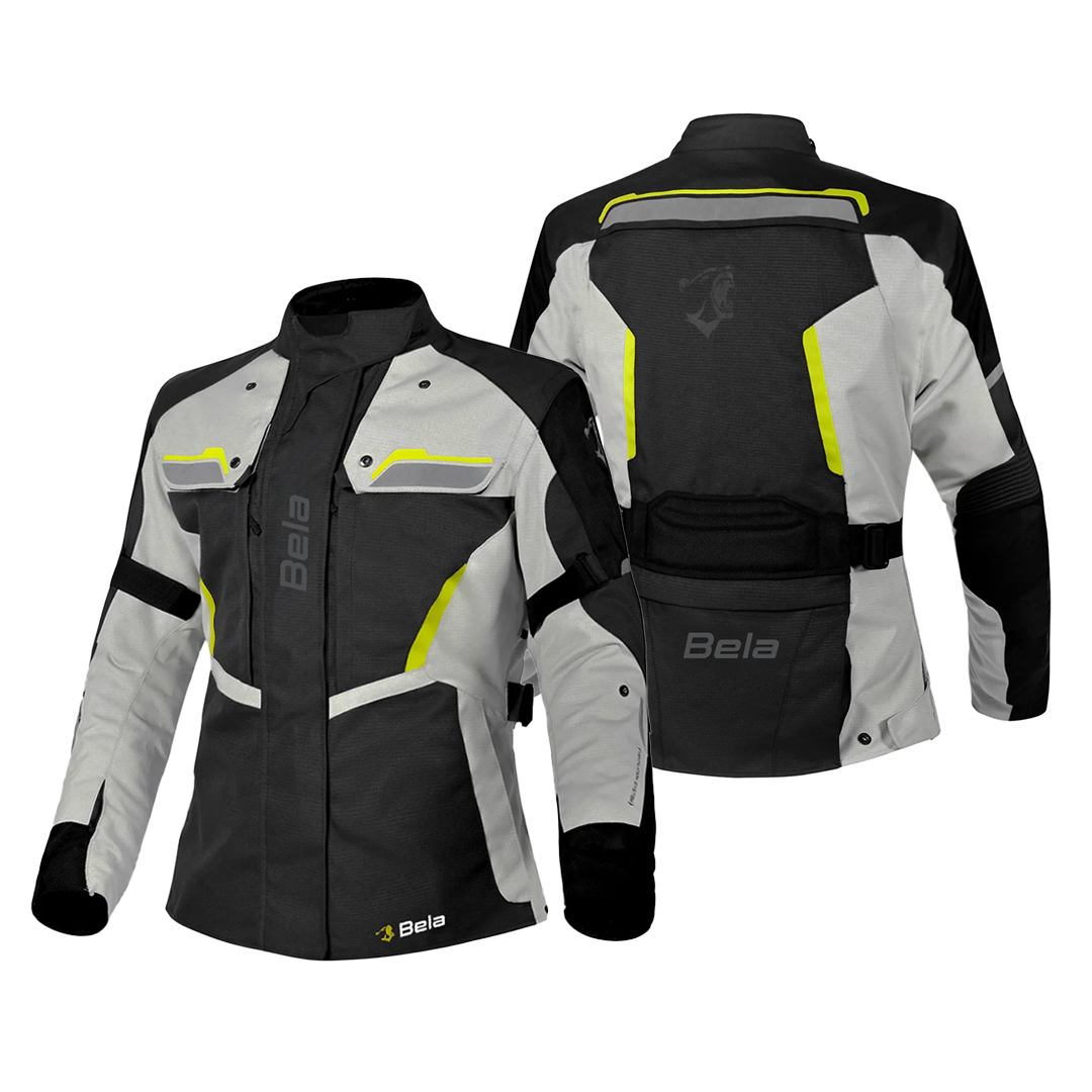 BELA Hurricane Lady 3in1 Motorcycle textile Jacket Black Grey Yellow