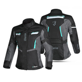 BELA Hurricane Lady Motorcycle Jacket Black Turquoise