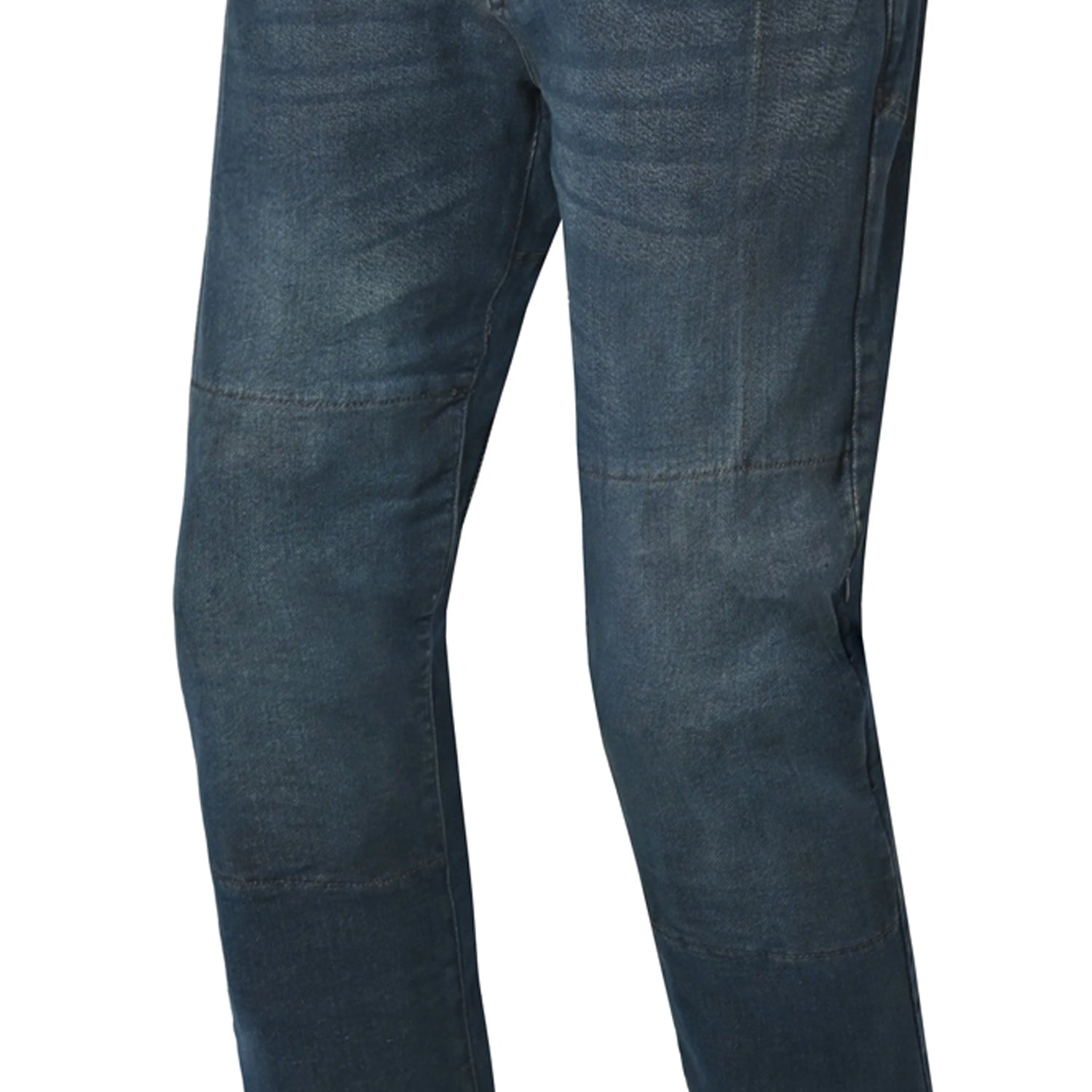 BELA KEVIN MEN MOTORCYCLE DENIM JEANS 32L DIRTY BLUE