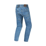 BELA KEVIN MEN MOTORCYCLE DENIM JEANS 32L RANDOM BLUE